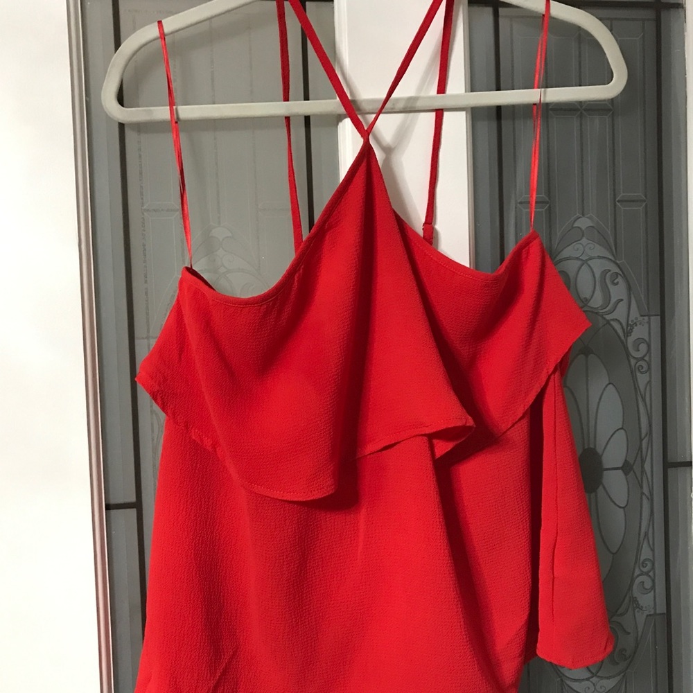 Lily White Red Ruffle Blouse - Picture 3 of 3
